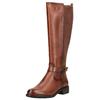 Stiefel TAMARIS "Tamaris Stiefel Leder/Synthetik", Damen, Gr. 38, braun (cognac), Leder, Synthetik, casual, Schuhe