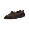 Bootsschuh INUOVO "INUOVO Halbschuhe Veloursleder", Damen, Gr. 39, braun (dunkelbraun), Veloursleder, casual, Schuhe