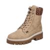 Schnürstiefelette RIEKER "Rieker Stiefelette Lederimitat", Damen, Gr. 42, braun (hellbraun), Lederimitat, casual, Schuhe