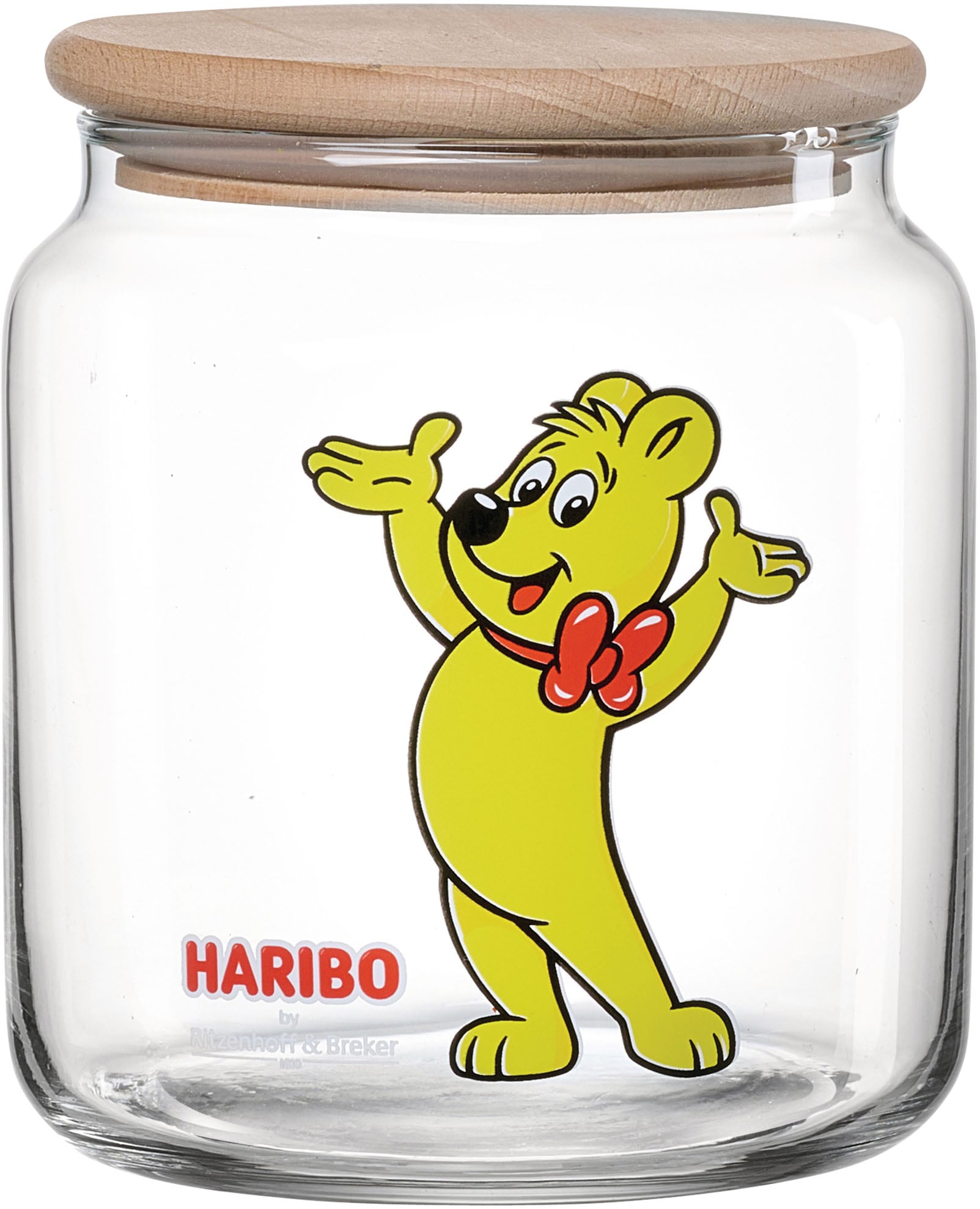Vorratsglas RITZENHOFF & BREKER "HARIBO Hands Up, 1,1 Liter", bunt, H:13cm, Lebensmittelaufbewahrungsbehälter, Maße: 12 x 12 x 13 cm Image