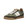 Sneaker BULLBOXER "Bullboxer Sneaker Leder", Herren, Gr. 45, bunt (weiß, grün), Leder, casual, Schuhe