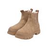 Stiefel BUFFALO "Buffalo ASPHA CHELSEA WARM - VEGAN NUBUCK - BROWN", Damen, Gr. 41, braun, Kunstfaser, unifarben, Schuhe