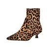 Stiefelette INUOVO "INUOVO Stiefelette Leder/Textil", Damen, Gr. 38, braun (leopard), Leder, Textil, casual, Schuhe