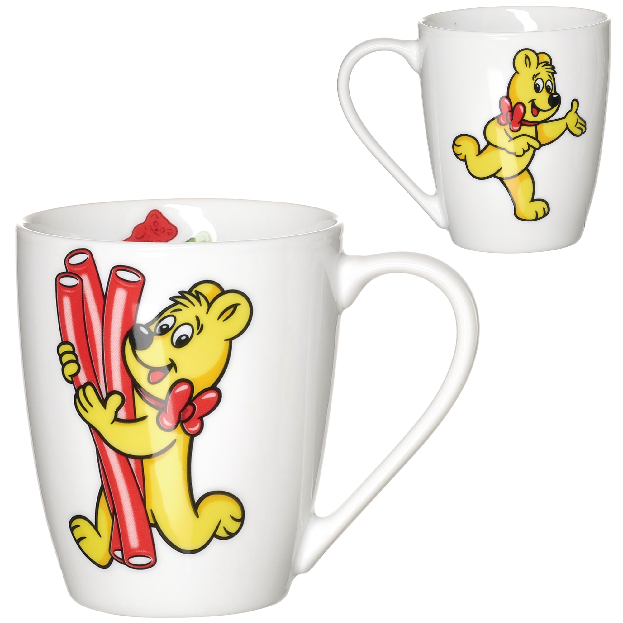 Becher RITZENHOFF & BREKER "HARIBO BALLA Sticks, 360 ml", bunt, B:13cm H:10cm Ø:9cm, Porzellan, Trinkgefäße, spülmaschinenfest Image