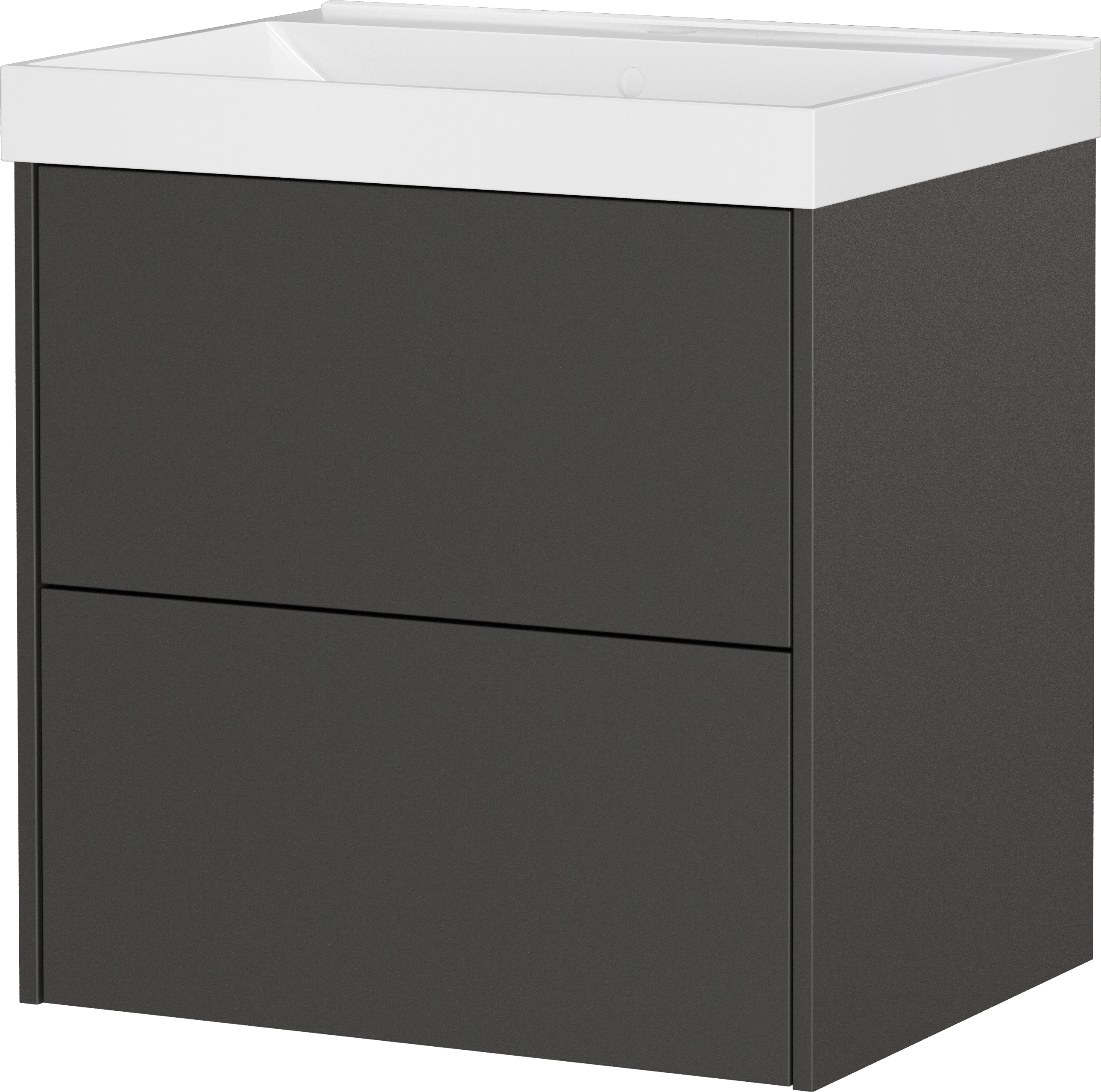 Waschtisch GERMANIA "Bisbee", graphit, graphit, B:60cm H:58cm T:45cm, Spanplatte, Waschtische, Waschtisch, Waschtisch-Unterschrank