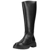 Stiefel STEVE MADDEN "STEVE MADDEN Stiefel Leder", Damen, Gr. 37, schwarz, Leder, casual, Schuhe