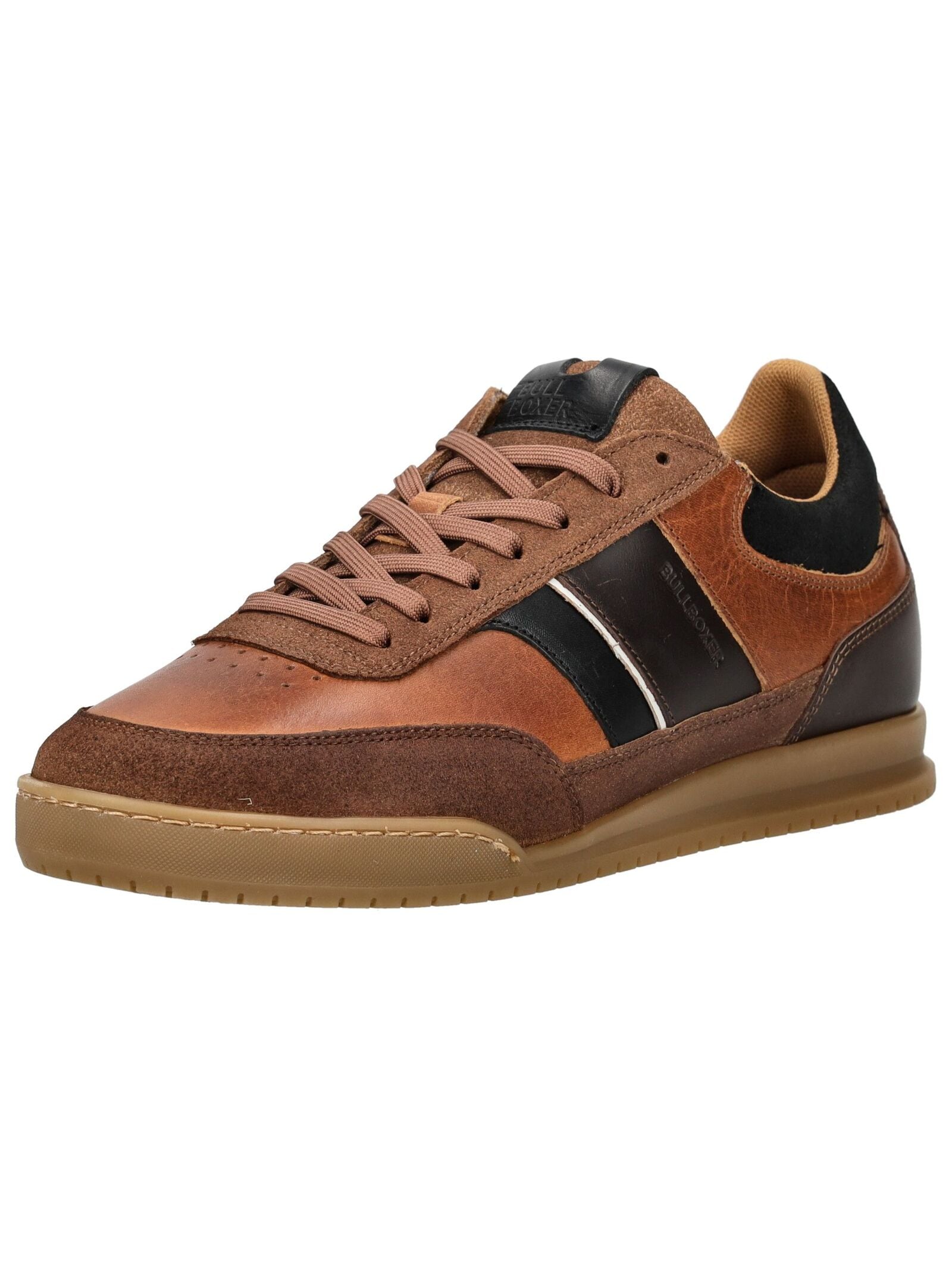 Sneaker BULLBOXER "Bullboxer Sneaker Leder", Herren, Gr. 43, cognac, Leder, Schuhe Sneaker