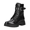 Schnürstiefelette REGARDE LE CIEL "Regarde Le Ciel Stiefelette Leder", Damen, Gr. 37, schwarz, Leder, casual, Schuhe
