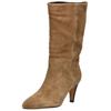 High-Heel-Stiefel INUOVO "INUOVO Stiefel Veloursleder", Damen, Gr. 40, braun, Veloursleder, casual, Schuhe