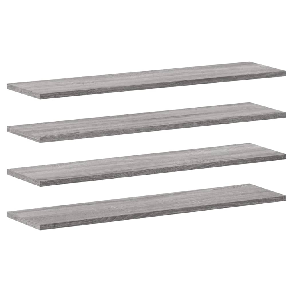 vidaXL Wandregale 4 Stk. Grau Sonoma 80x20x1,5 cm Holzwerkstoff Image