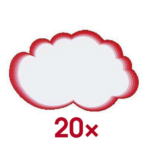 OTTO Office 20er-Pack Moderationkarten »Wolken« 41 x 26 cm weiß, 41 cm Image