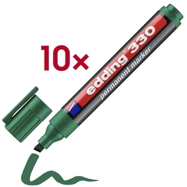 Edding Permanentmarker »330« 1 - 5,0 mm 10 Stück Grün Image