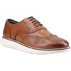 Hush Puppies Zach Leder Herren Tan/Weiß Brogues Schuhe