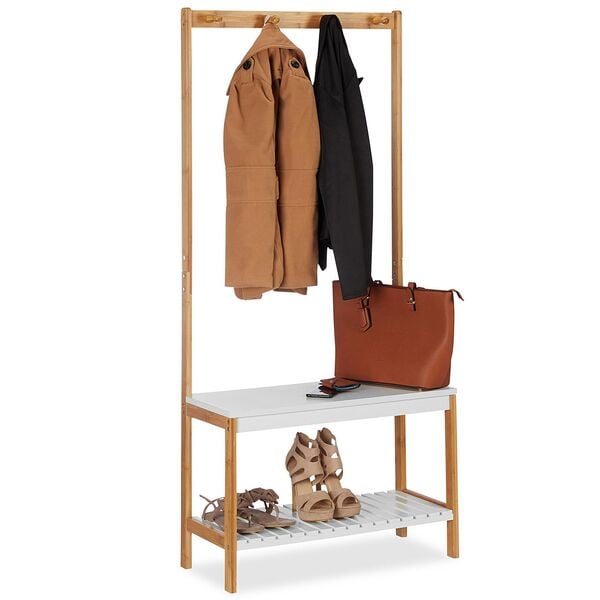 relaxdays Garderobenständer mit Schuhregal Image