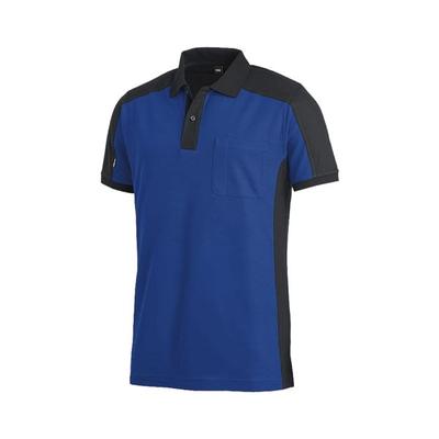 FHB Polo-Shirt KONRAD Größe 3XL zweifarbig royalblau/schwarz Image