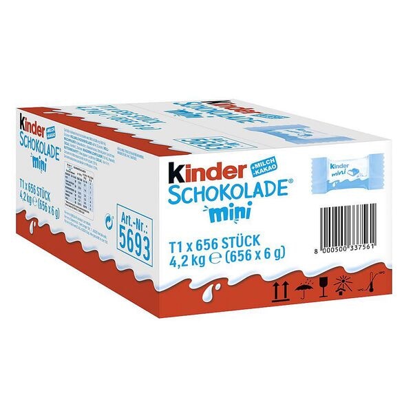 Kinderschokolade Mini-Schokoladenriegel »kinder Schokloade Mini« 656 Stück Image