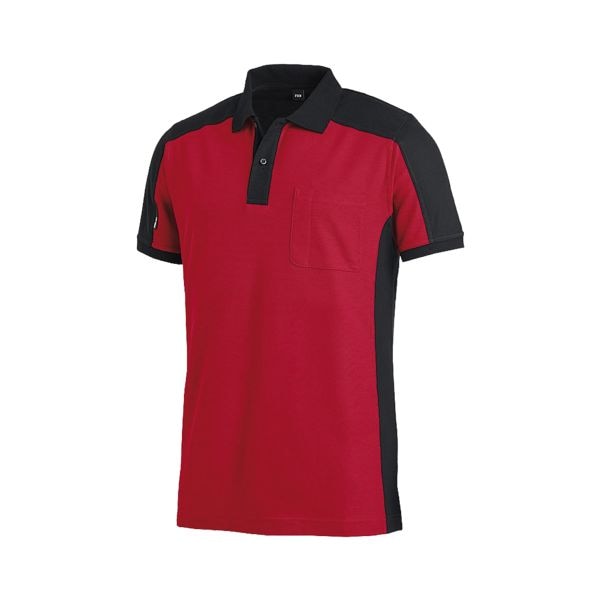 FHB Polo-Shirt KONRAD Größe S zweifarbig rot Image
