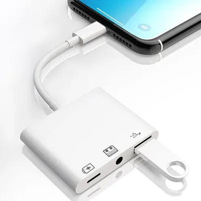 USB 3.0 OTG Camera Adapter OTG Converter Adapter 3.5mm Headphone Jack Audio Sound Card Keyboard Adapter Data Transfer For iPhone