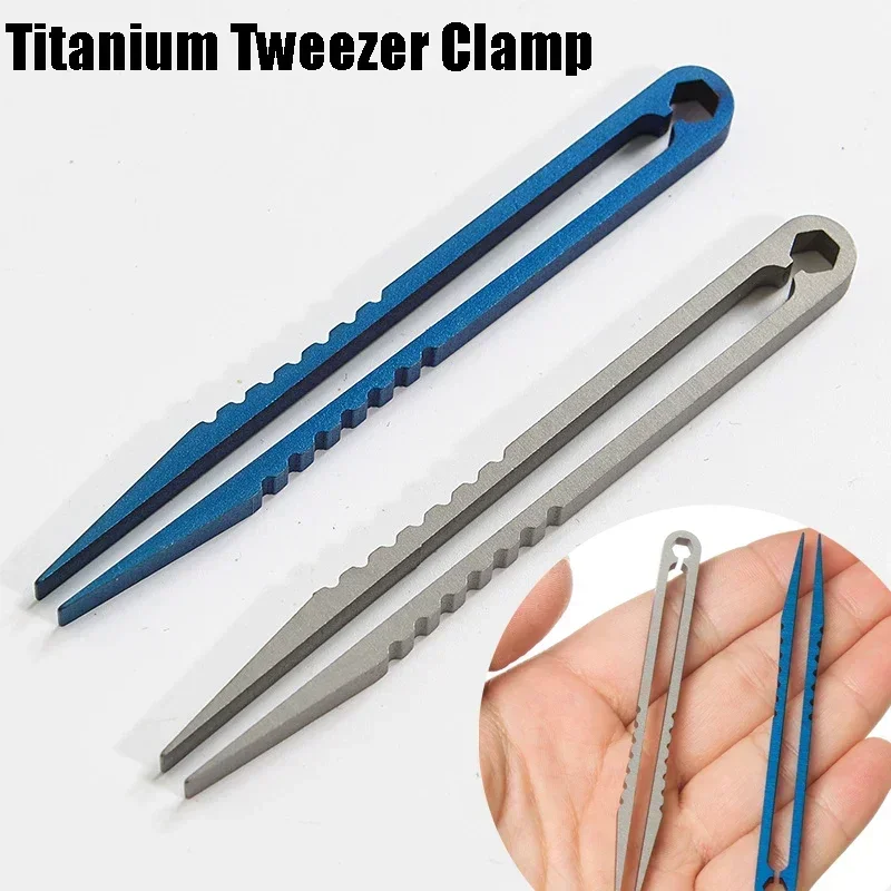 2025 1 STÜCK Tragbare Titanlegierung Pinzette Outdoor Survival Camping Reise Mini Werkzeuge EDC Ausrüstung Outdoor-Tool Camping Liefert Image