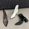 Street Style Spitzschuh Elastische Dünne Frauen Stiefeletten Design Starke Ferse Kurze Booties Herbst Winter Damen Schuhe