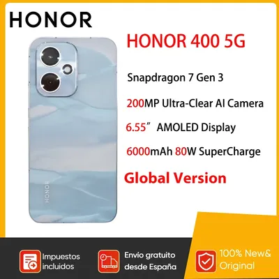HONOR 400 Smartphone 5G Snapdragon 7 Gen 3 MagicOS9.0 200 MP ultraklare KI-Kamera 6,55 Zoll AMOLED-Display 6000 mAh 80 W SuperCharge