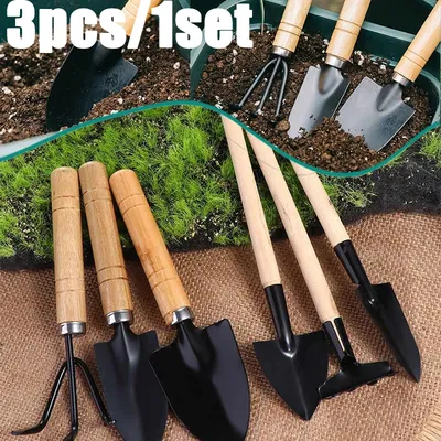 3PCS/1Set Mini Garden Tool Set Gardening Shovel Planting Flower Set Thin handle And Thick handle Indoor Gardening Tools
