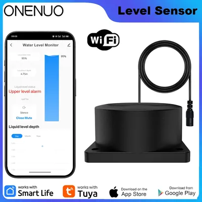 Tuya Ultraschall Sensor Smart Leben APP Drahtlose WiFi Fernbedienung Ultraschall Echtzeit Wasser Tank Monitor Level Sensor