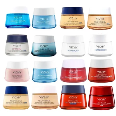 Vichy Collagen Face Cream Nutrition Cream Menopausal Day cream Deep Nourishing Anti-aging Lightweight Facial Cream Skin Care