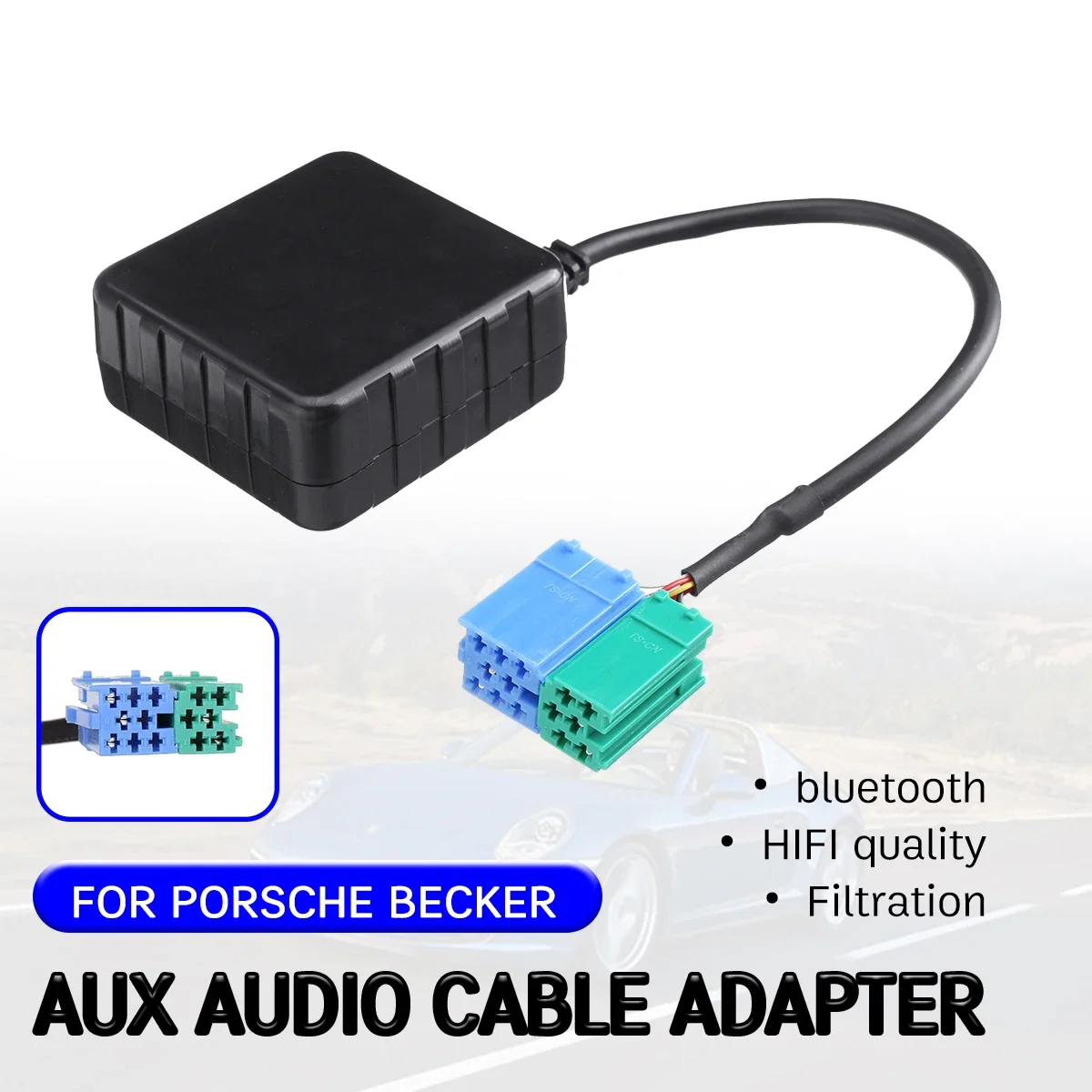 Bluetooth Aux Receiver für Porsche Becker Mexico Traffic Pro DTM Kabeladapter Hifi Qualität für drahtlose Audio-Aux-Schnittstelle Image