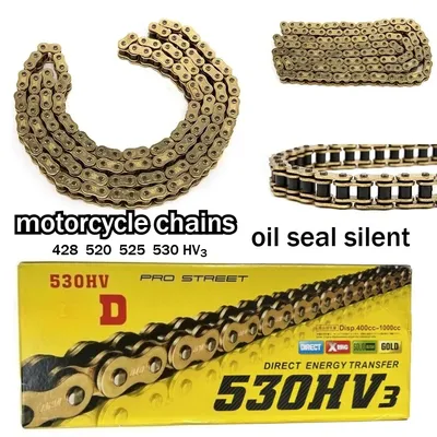 HV3 Motorcycle Thick Chain Oil Seal Silent Chain O-ring 520 525 530 428 Chains 120 136 Chain Links Motorcycle Universal DID