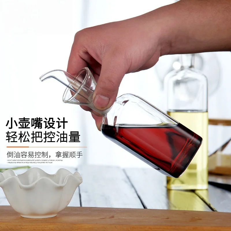High Borosilicate Glass Oil Pot Household Leak-proof Oil Vinegar Pots Kitchen Soy Sauce Pot Tank Seasoning Bottle kitchen tool