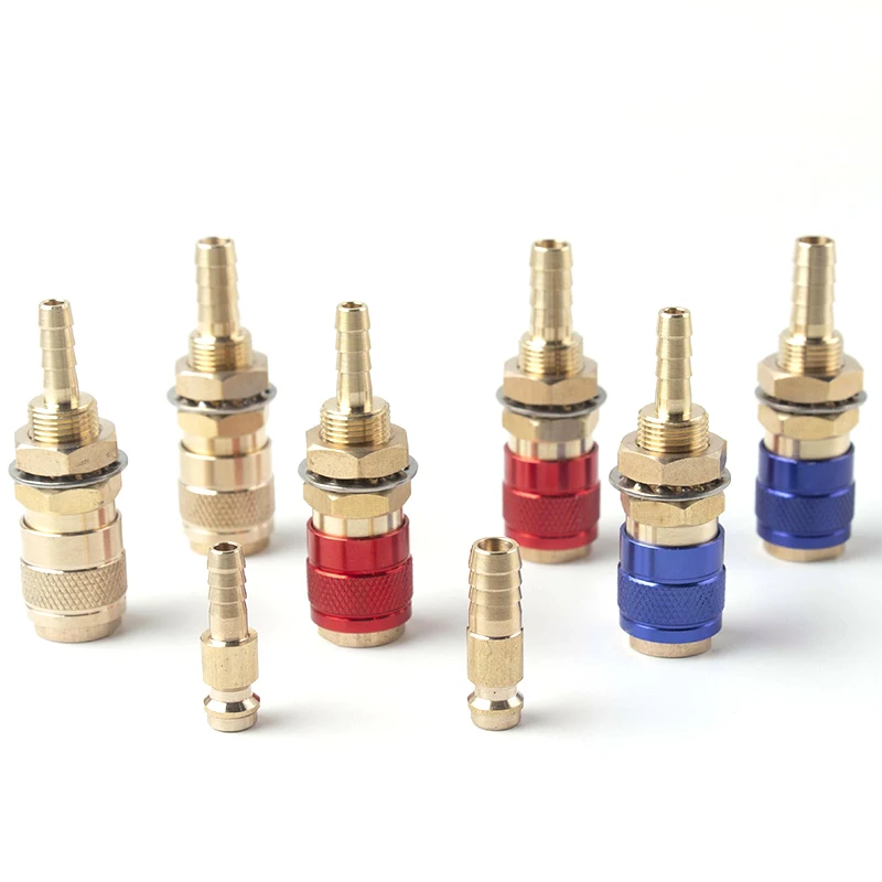 1-teiliger wassergekühlter Gasadapter-Schnellanschluss für WIG/MIG-Schweißbrennerstecker M6/M8 Image