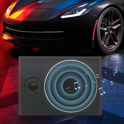 DSP Crossover volldigitaler Signalprozessor und Equalizer Car Audio, Vollfrequenz-Subwoofer-Autolautsprecher unter der Sitzmontage