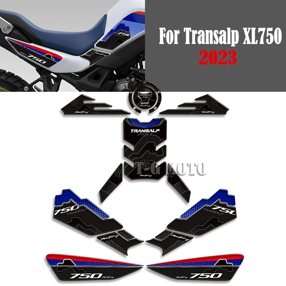 Transalp XL750 2023 Motorcycle Fuel Tank Pad Decals For Honda Transalp XL 750 Fairing Protector Sticker Set