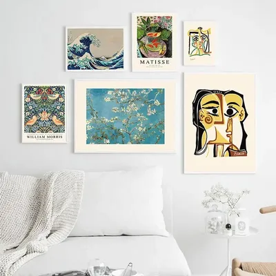 Van Gogh Matisse Picasso William Minimalist Wall Art Print Canvas Painting Posters for Living Room Modern Home Decor