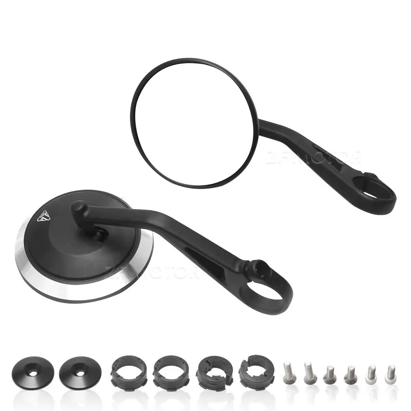 New Motorcycle Handlebar Rearview Side Mirrors Bar End Mirror Kit For Street Triple S 765 765RS 765R Bobber T120 Daytona 660 675