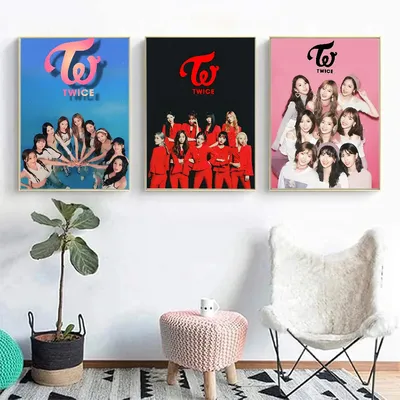 Kpop T-Twice Good Quality Prints And Posters Whitepaper Sticker DIY Room Bar Cafe Vintage Decorative Painting