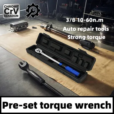 10-60Nm Torque Wrench 3/8 Inch Drive Precision Bicycle Automotive Tool High Accuracy Professional Torque Wrench for Car Bike
