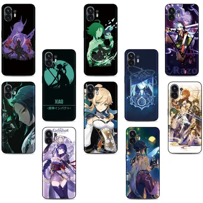 Anime Genshin Impact Phone Case For LG Wing Velvet K22 K61 Q60 K50 K51 K52 K40 Q6 Q7 Stylo 5 6 G8s G8X G6 G7 V50 V60 ThinQ Cover