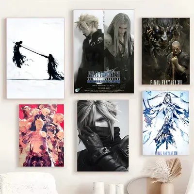 Anime Video Games Final Fantasy Posters Canvas Paintings Modern Homes Living Rooms Bedrooms Bars Cafes Art Decoration