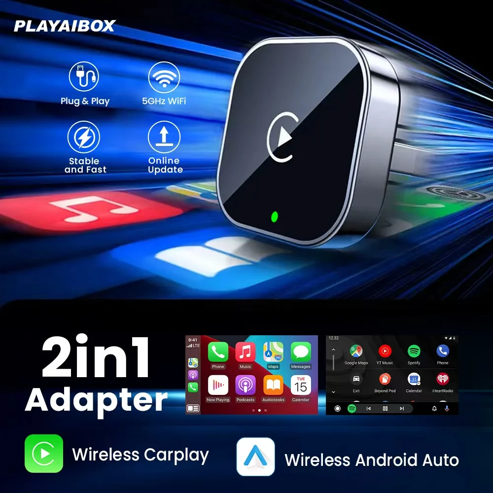2025 Wireless CarPlay Android Auto Adapter USB Dongle Smart Mini Box Plug Und Play 5G WIFI Bluetooth Für 98% verkabelte Carplay Autos Image