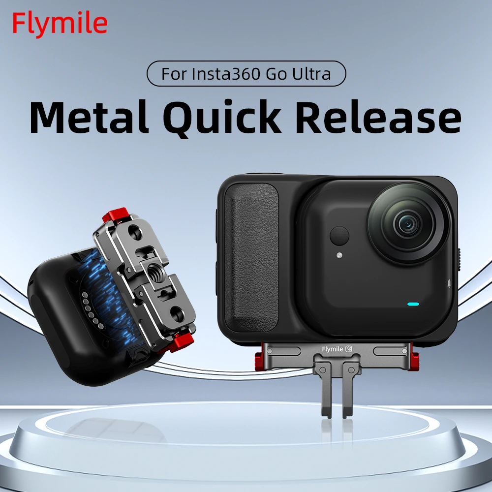 Magnetische Quick Release Basis Adapter Für Insta360 Go Ultra Kamera Aluminium Verlängerung Mount Adapter Halter Halterung Kamera Zugriffs Image