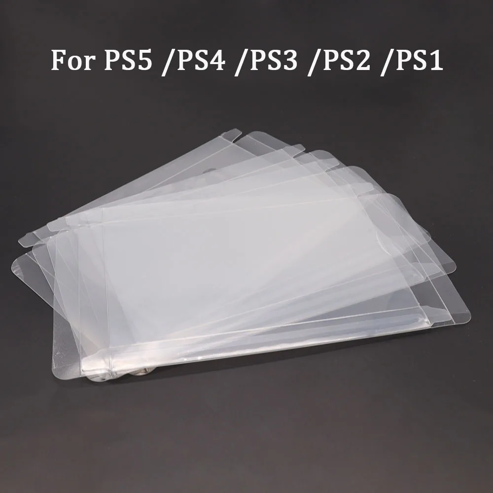 5/10PC Klar Transparent Box Abdeckung Für PS5 PS4 PS3 PS2 PS1Game Karte Sammlung Display Lagerung Fall PET schutz Box Zubehör