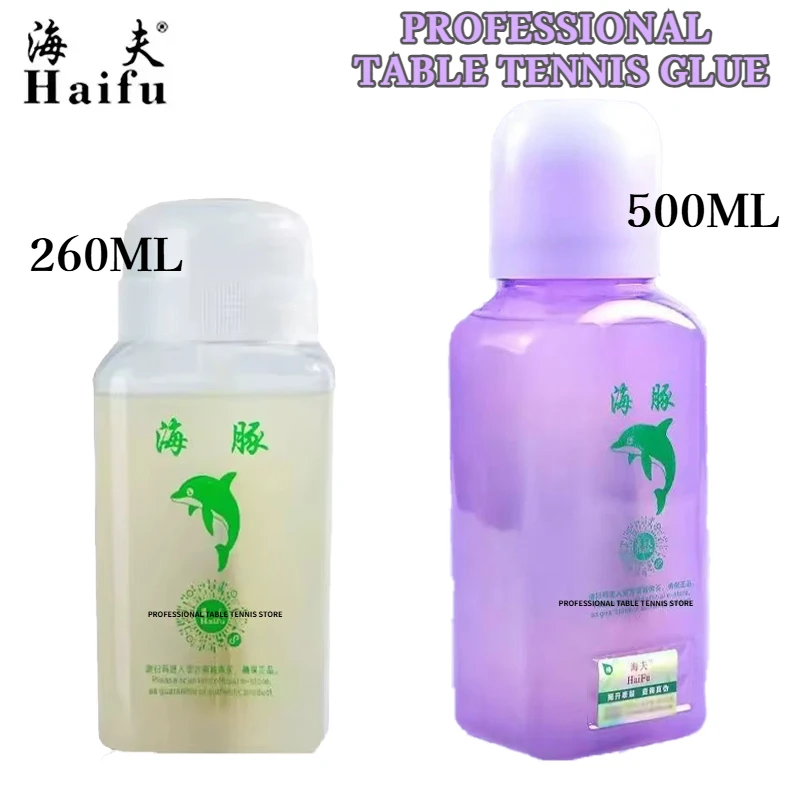 500ml / 260ml HAIFU Dolphin Table Tennis Speed Sponge Glue Effect Synthetic HAIFU Ping Pong Accessories Haifu Water Glue