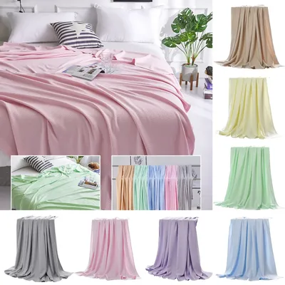 Lightweight Breathable Summer Bed Blanket - All-Season Cooling Cover for Hot Sleepers (Machine-Washable Microfiber)