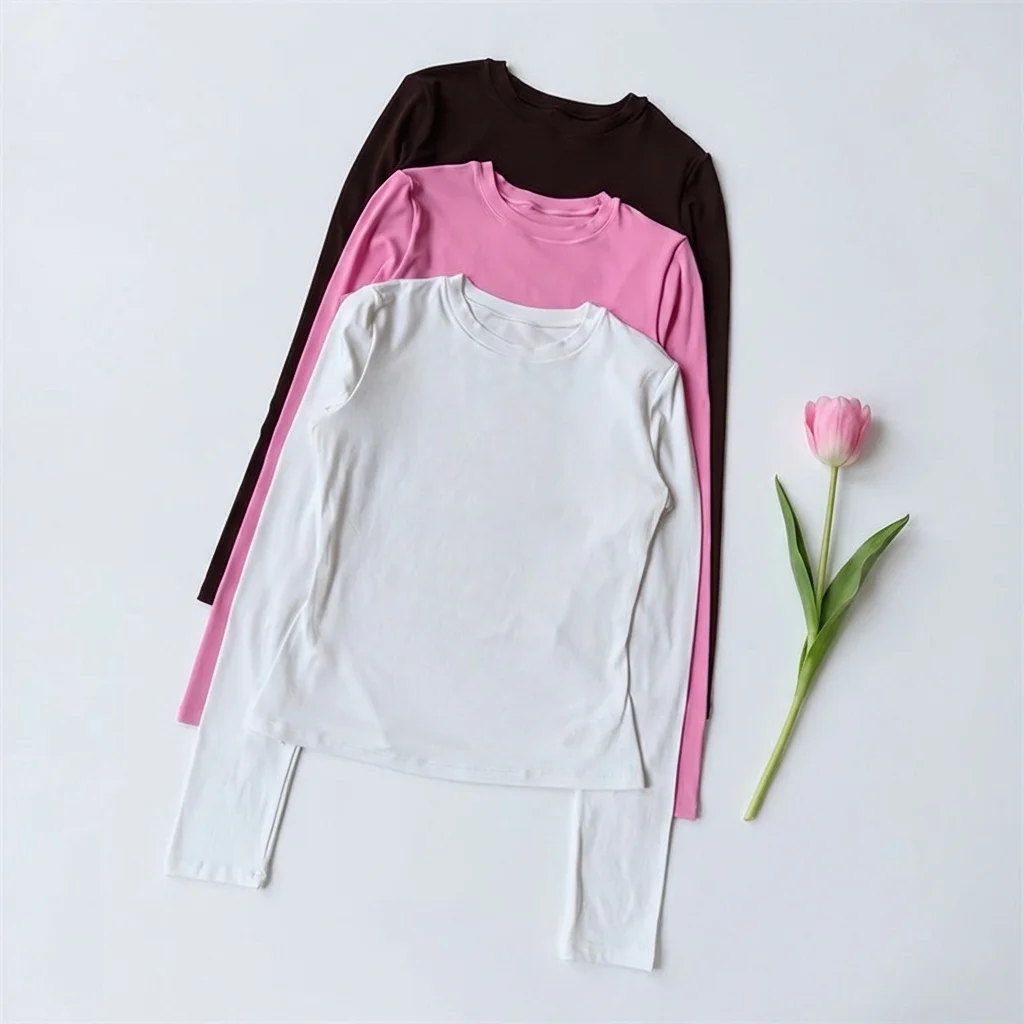 Women's Long Sleeve Yoga T-shirt Quick Dry Sports Top Workout T-shirt Running Sexy Exposed Navel Fitness Gym Shirts Sportswear