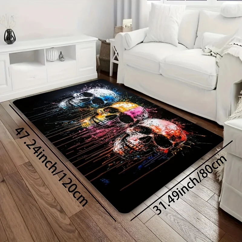 VIKAMA Halloween-Innen- und Außenmatten eignen sich für Teppiche im Eingangsbereich, Restaurant, Küche, Badezimmer, Wohnzimmer und Schlafzimmer Image