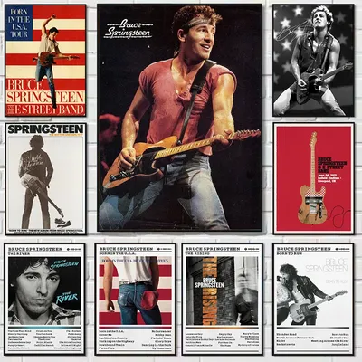 Famous Rock Legend Bruce Springsteen Classic Music Album Tracklist Singer Poster Canvas Painting Wall Pictures Home Decor Gift