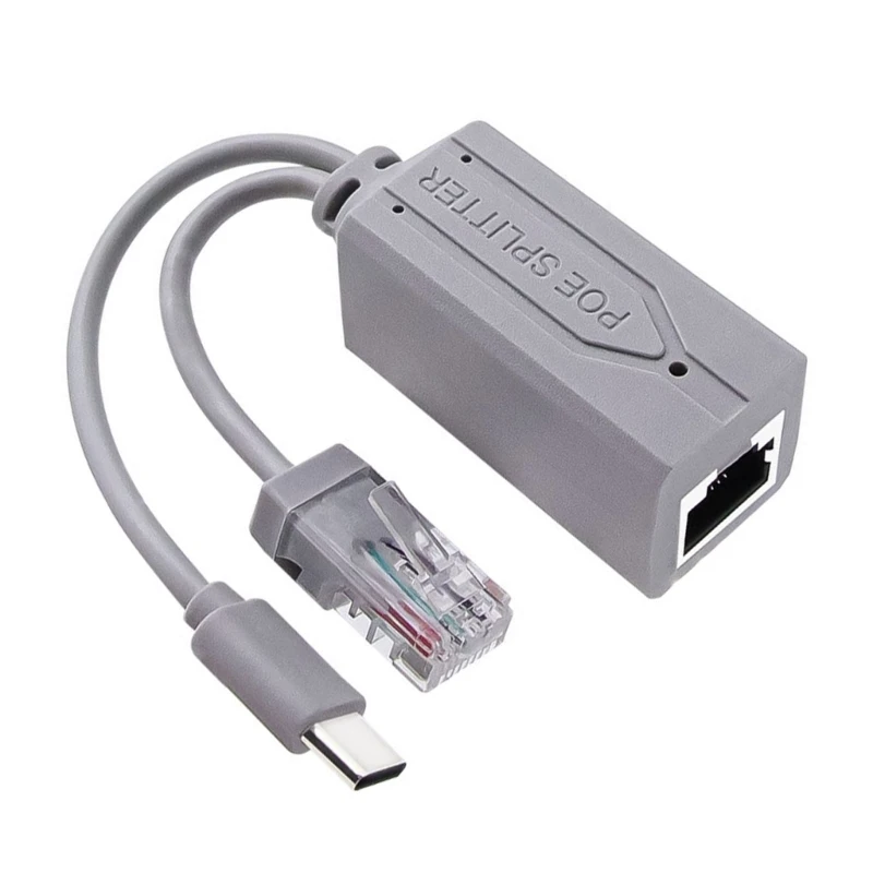 Mini USB C Poe Splitter 48 V bis 5 V für Tablets Kameras IEEE802.3AF/AT Plugs & Play
