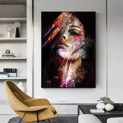 Graffiti Watercolor Woman Abstract Poster Girls Paint Painting Faces Wall Art Poster Painting Print Canvas Painting Home Decor